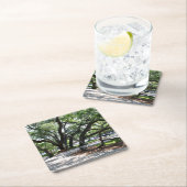 St Simons Island GA Wanderung Eiche Foto Rechteckiger Pappuntersetzer (Vor Ort)