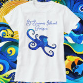 St. Simons Island Georgia Blue Octopus T-Shirt