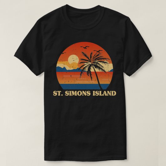 St Simons Island Georgia GA Summer St T-Shirt (Design vorne)