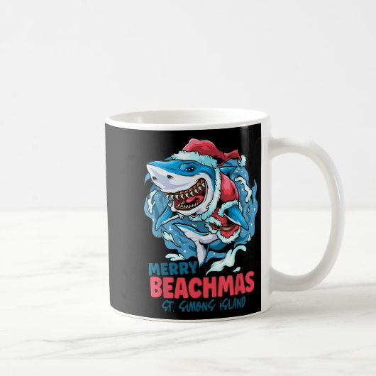 St Simons Island Georgia Merry Beachmas Christmas Kaffeetasse (Rechts)