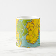 St Simons Island Karte Tasse
