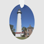 St Simons Island Lighthouse an Weihnachten Ornament (Vorderseite)