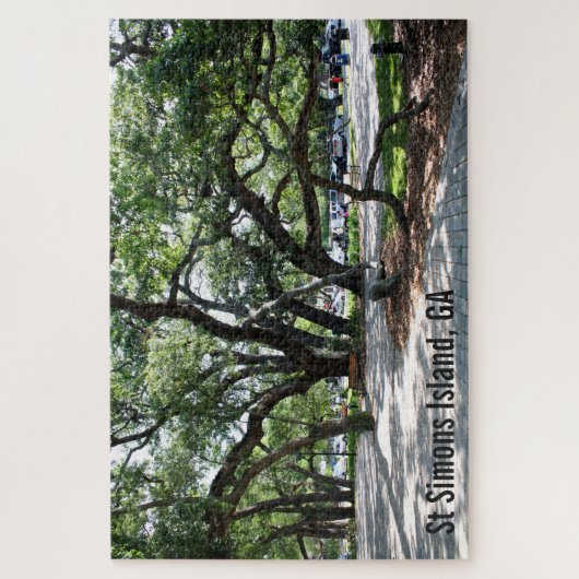 St Simons Island Live Oak Trees Puzzle (Vertikal)