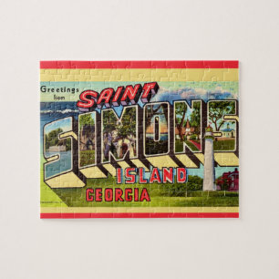 St Simons Island Retro Puzzle