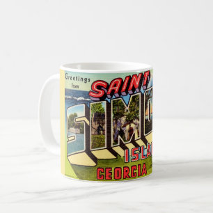 St Simons Island Retro-Tasse Kaffeetasse