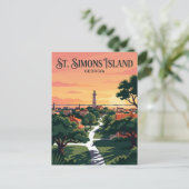 St. Simons Island USA Postkarte (Stehend Vorderseite)