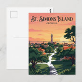 St. Simons Island USA Postkarte (Vorne/Hinten)
