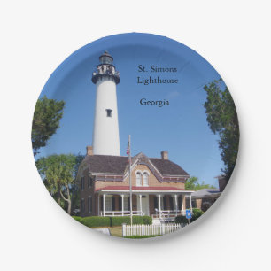 St. Simons Leuchtturm-Papierteller Pappteller