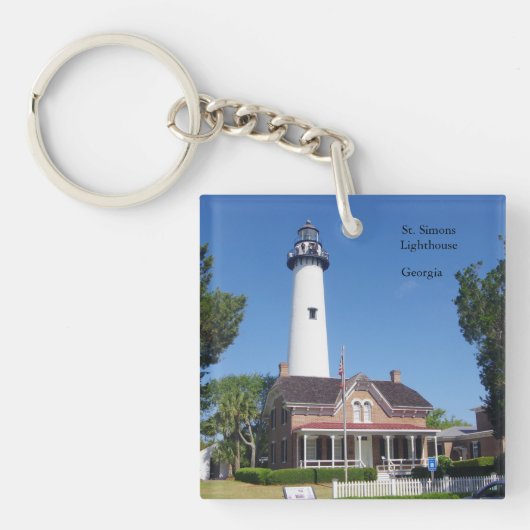 St. Simons Lighthouse Acrylschlüsselkette Schlüsselanhänger (Vorderseite)
