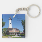 St. Simons Lighthouse Acrylschlüsselkette Schlüsselanhänger (Rückseite)