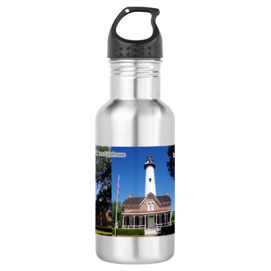 St. Simons Lighthouse Flasche Edelstahlflasche (Vorderseite)
