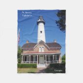 St. Simons Lighthouse Fleece Decke (Vorderseite)