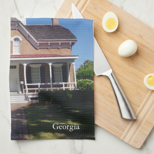 St. Simons Lighthouse Küchentuch (Viertel Falte)