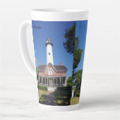 St. Simons Lighthouse Latte Tasse (Linke Ecke)
