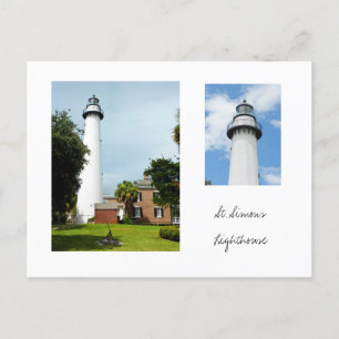 St. Simons Lighthouse Postkarte