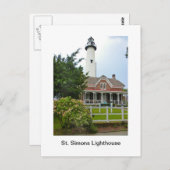 St. Simons Lighthouse Postkarte (Vorne/Hinten)