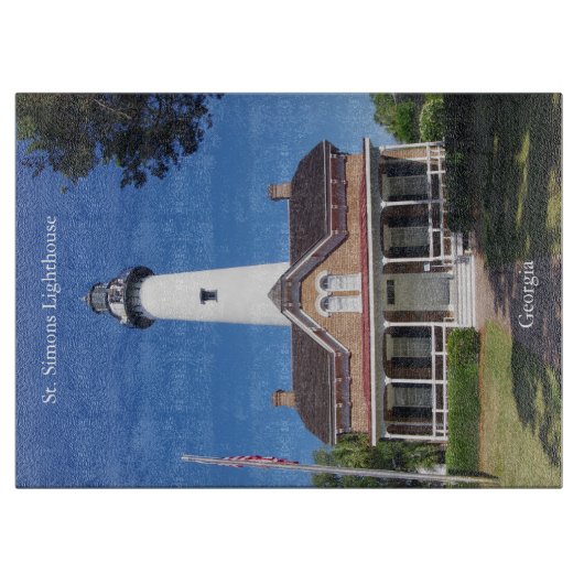 St. Simons Lighthouse Schneidebrett (Vorderseite)
