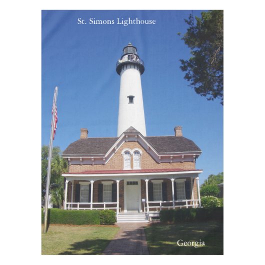 St. Simons Lighthouse Tischdecke (Vorderseite)