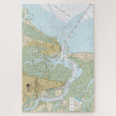 St Simons Sound Brunswick Hafen und Turtle River Puzzle (Vertikal)