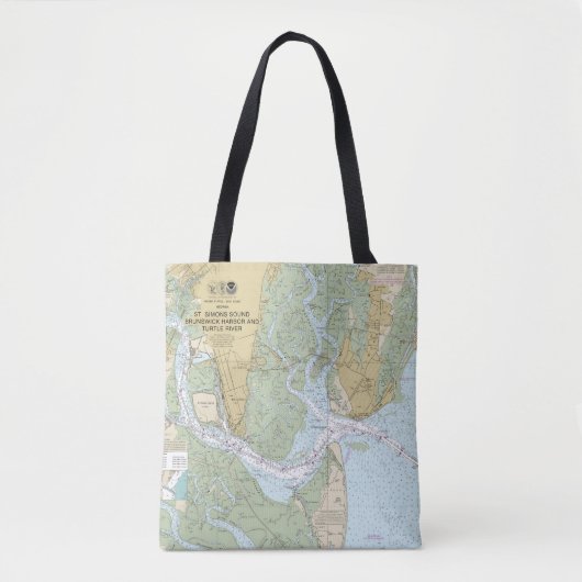 St Simons Sound Brunswick Hafen und Turtle River Tasche (Vorderseite)