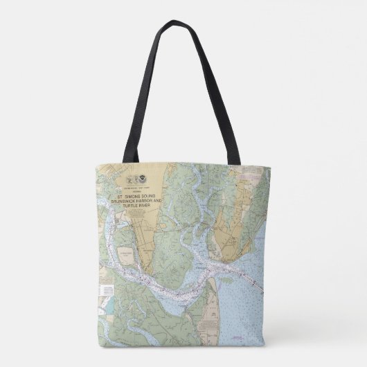 St Simons Sound Brunswick Hafen und Turtle River Tasche (Rückseite)