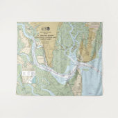 St Simons Sound Brunswick Hafen und Turtle River Wandteppich (Vorderseite (Horizontal))