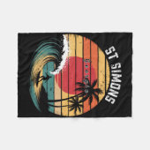 St Simons Strand Georgia Strand Surfen Fleecedecke (Vorderseite (Horizontal))