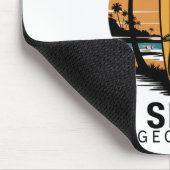 St Simons Strand Georgia Surfen Surfer _1 Mousepad (Ecke)