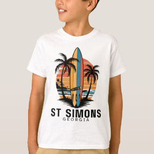 St Simons Strand Georgia Surfen Surfer _1 T-Shirt