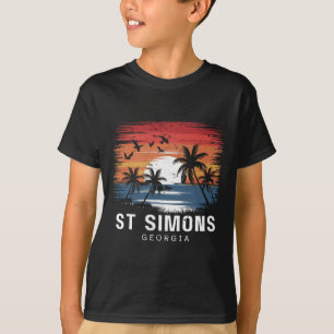 St Simons Strand Georgia Surfen Surfer T-Shirt