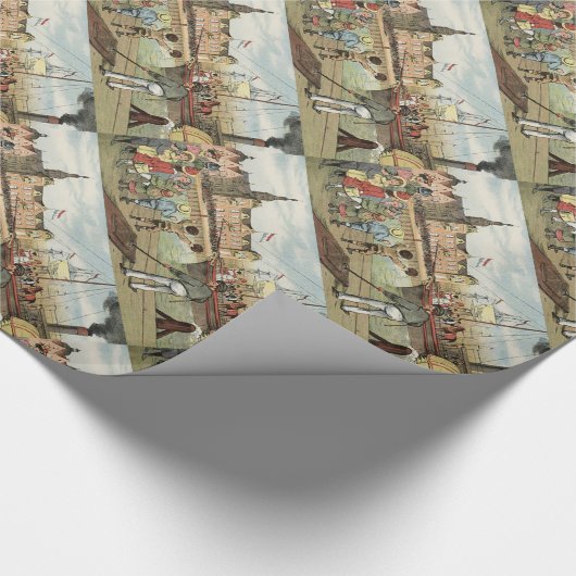 St. Sinterklaas Holländer des Nicks Geschenkpapier (Ecke)