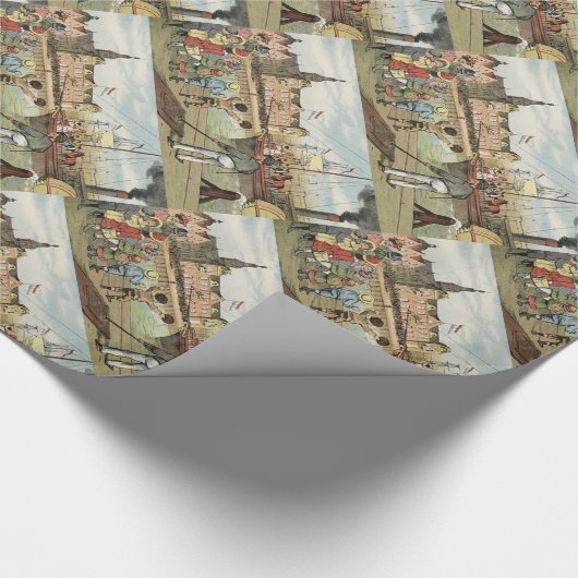 St. Sinterklaas Holländer des Nicks Geschenkpapier (Ecke)