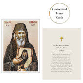 St. Sophrony of Essex Prayer Card Platzkarte