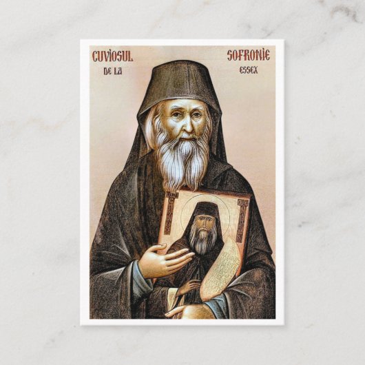 St. Sophrony of Essex Prayer Card Platzkarte (Vorderseite)