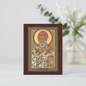 St. Spyridon Prayer Card Postkarte (Stehend Vorderseite)
