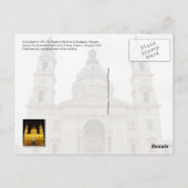 St. Stephans Basilica in der Nacht, Budapest, Unga Postkarte (Rückseite)