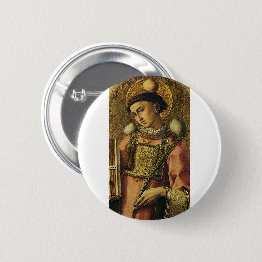 St. Stephen Apostel der siebzigsten Protomartyr Button (Vorne & Hinten)