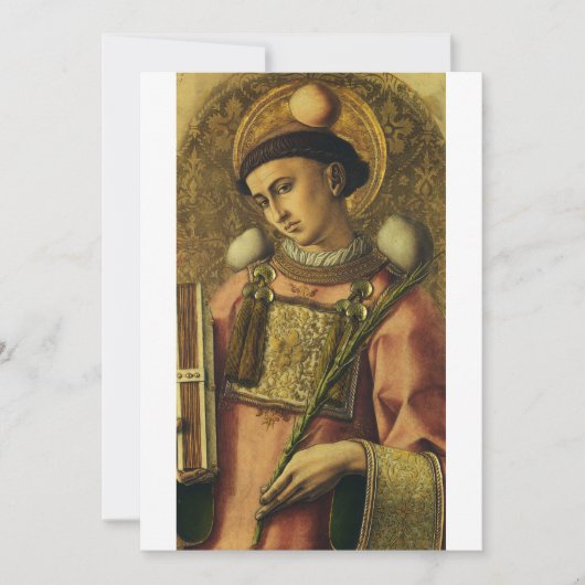 St. Stephen Apostel der siebzigsten Protomartyr Einladung (Vorderseite)