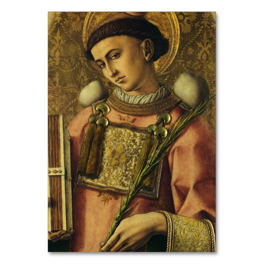 St. Stephen Apostel der siebzigsten Protomartyr Tischnummer (Vorderseite)