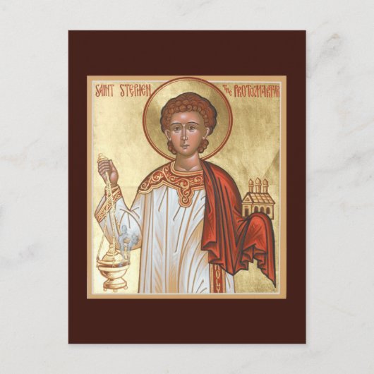 St. Stephen die Protomartyr-Gebetskarte Postkarte (Vorderseite)