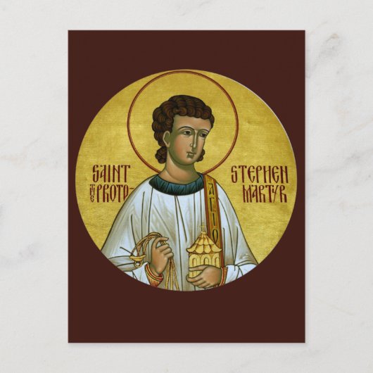 St. Stephen die Protomartyr-Gebetskarte Postkarte (Vorderseite)