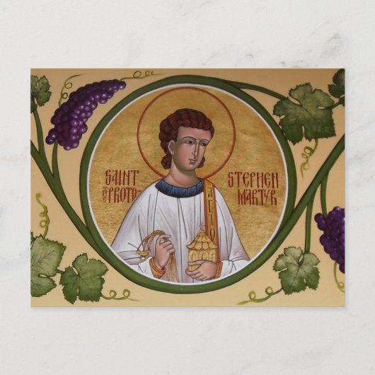 St. Stephen die Protomartyr-Gebetskarte Postkarte (Vorderseite)