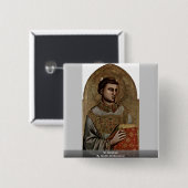 St Stephen durch Giotto Di Bondone Button (Vorne & Hinten)