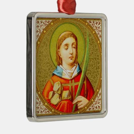 St. Stephen (SNV 26) Premium Square Silbernes Ornament (Rechts)