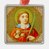 St. Stephen (SNV 26) Premium Square Silbernes Ornament (Vorne)