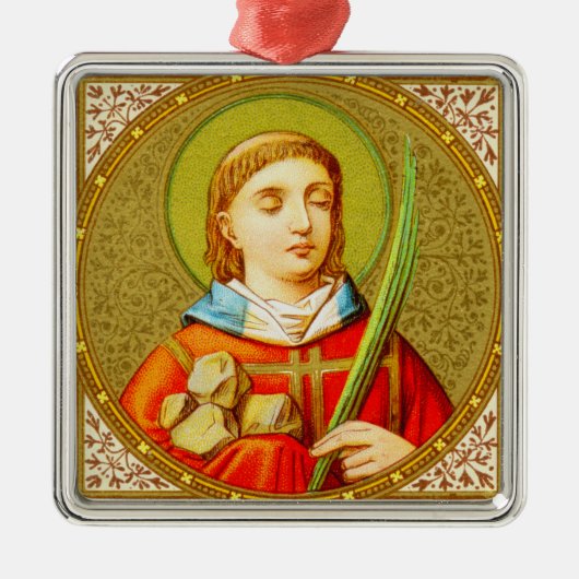 St. Stephen (SNV 26) Premium Square Silbernes Ornament (Vorne)
