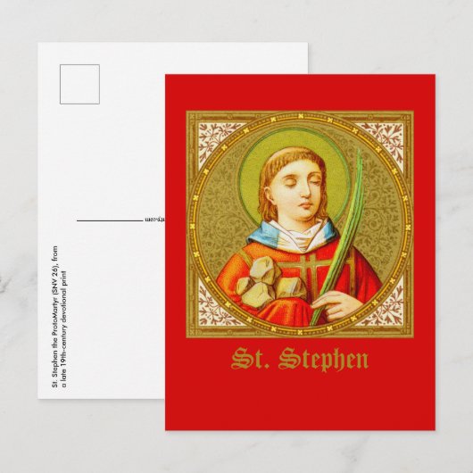St. Stephen (SNV 26) (Square Image) Vertikal Postkarte (Vorne/Hinten)