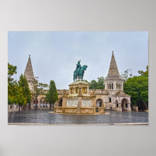 St. Stephen Statue, Budapest, Ungarn Poster (Vorne)