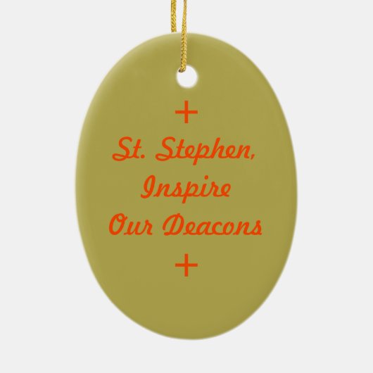 St. Stephen the ProtoMartyr (PM 08) Keramik Ornament (Hinten)
