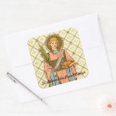 St. Stephen the ProtoMartyr (RLS 17) Quadratischer Aufkleber (Umschlag)